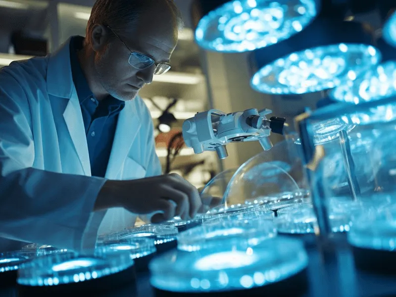 Scientifique travaillant dans un laboratoire