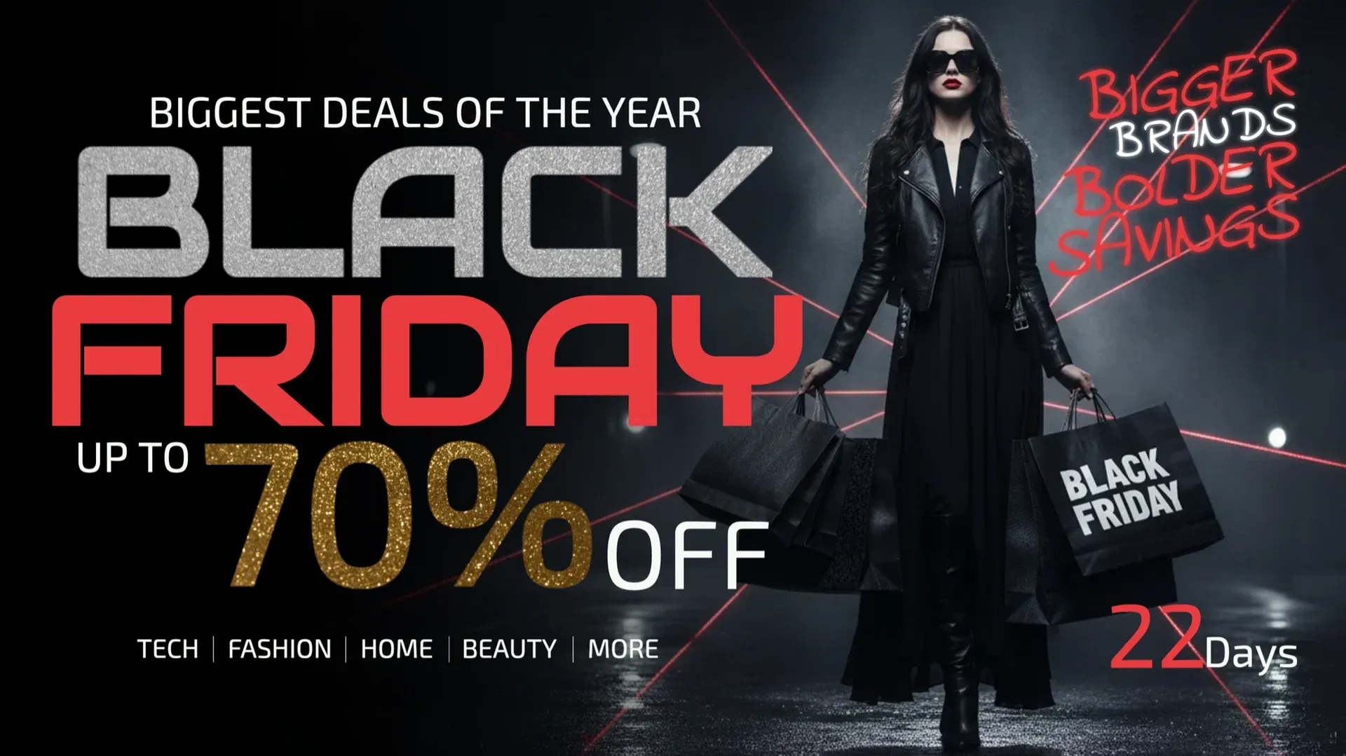 Shopping du Black Friday : modèle d’affichage dynamique pour Commerce