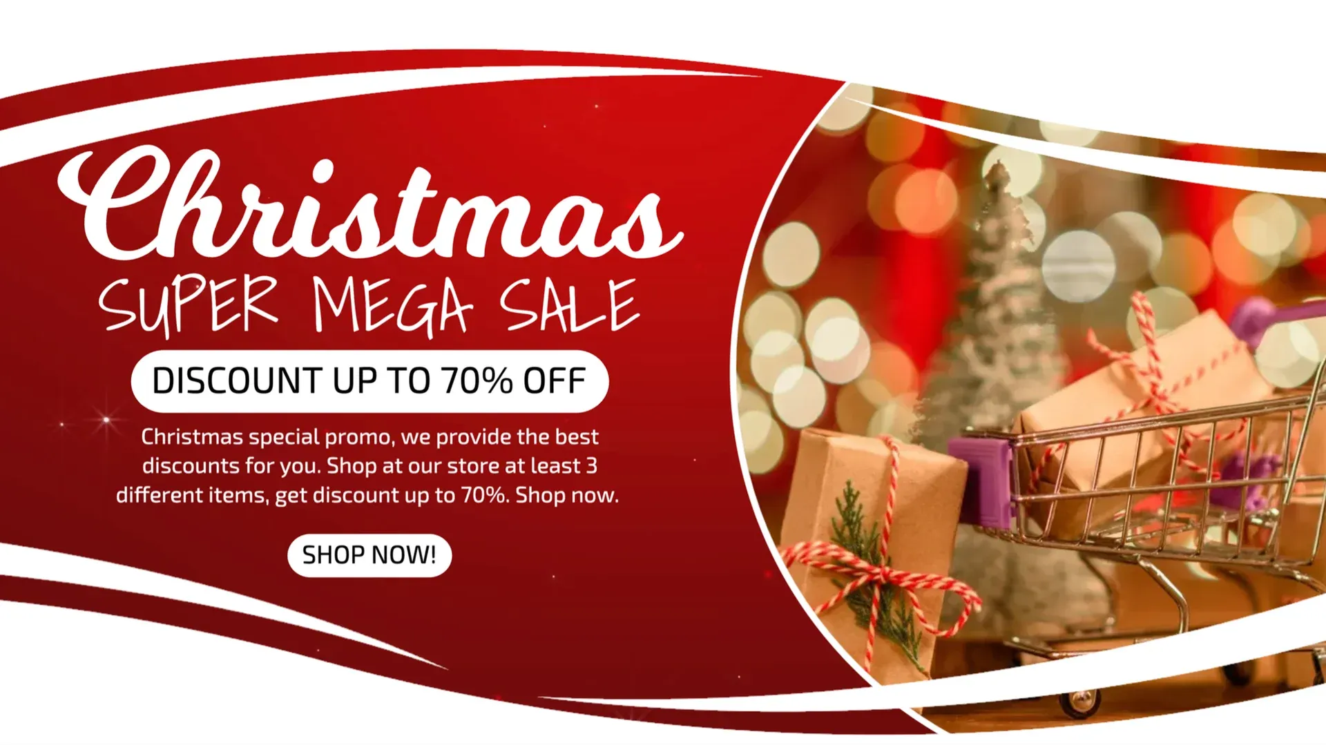 Vente de Noël : modèle d’affichage dynamique pour Événements