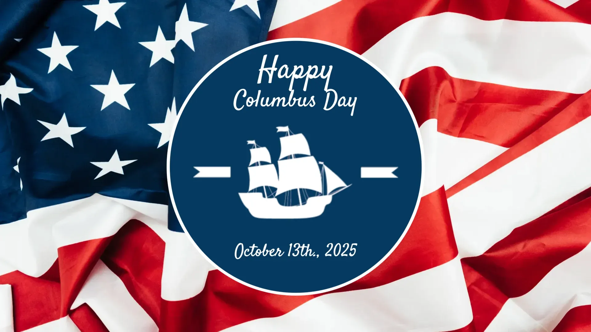 Columbus Day : modèle d’affichage dynamique pour Fêtes