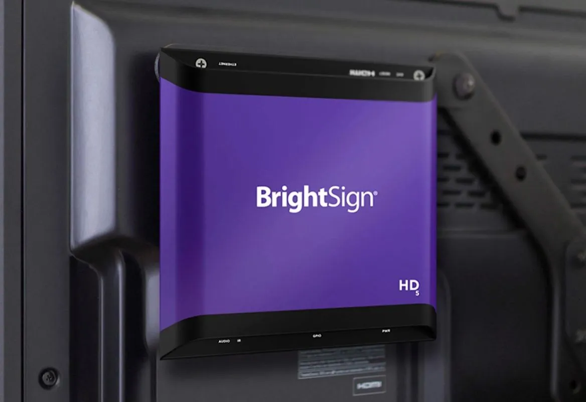 Lecteur multimédia BrightSign sur une TV