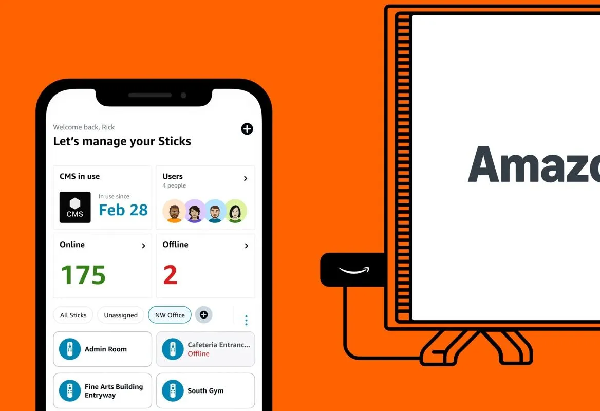 Application Amazon Signage Stick