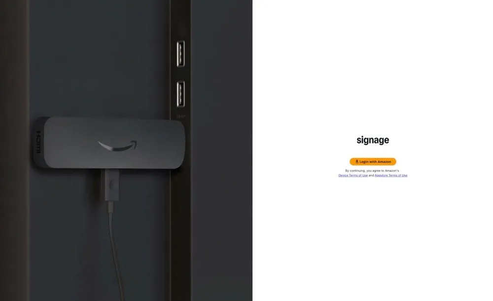Ajout d’un Signage Stick dans la console Amazon Signage