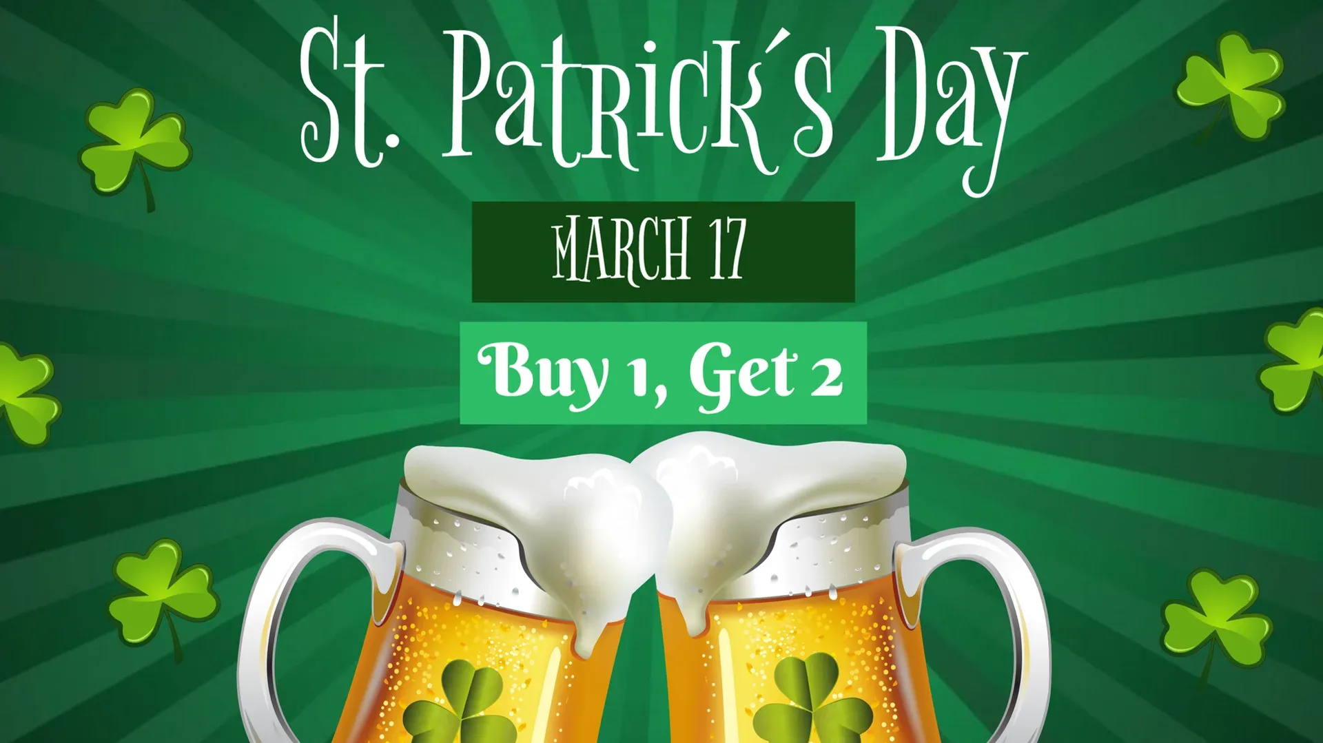 Saint-Patrick : modèle d’affichage dynamique pour Fêtes