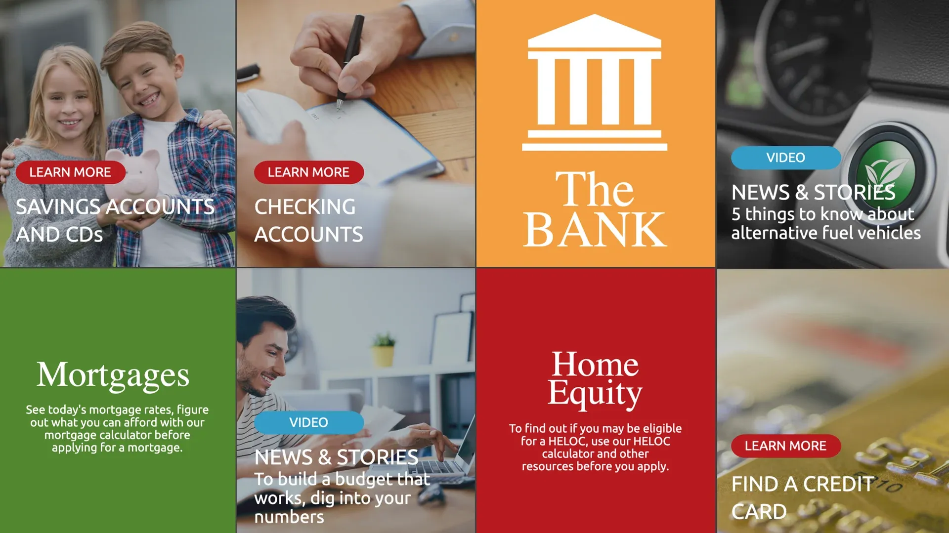La banque (interactif) : modèle d’affichage dynamique pour Finance