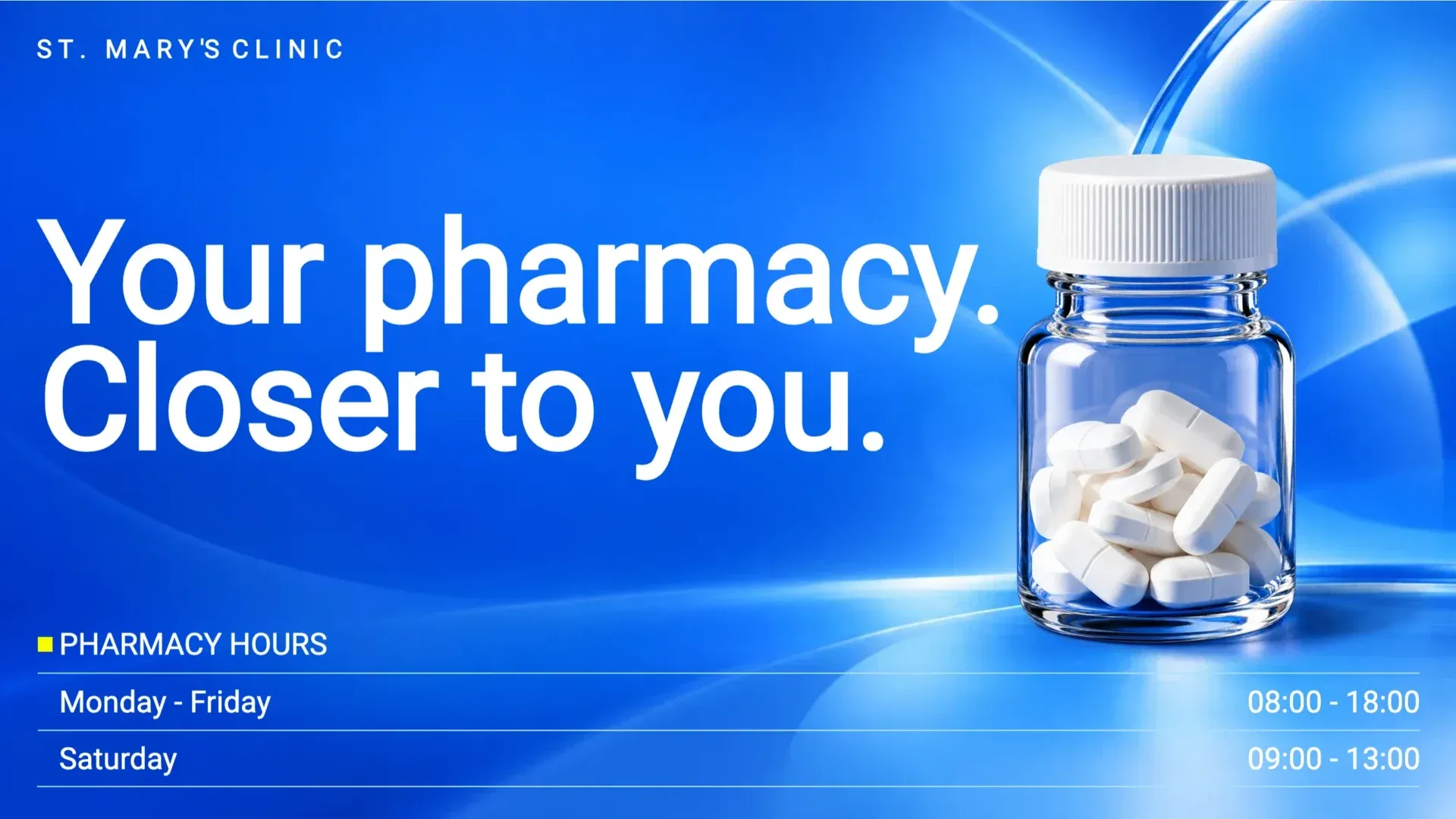 Votre pharmacie : modèle d’affichage dynamique pour Santé